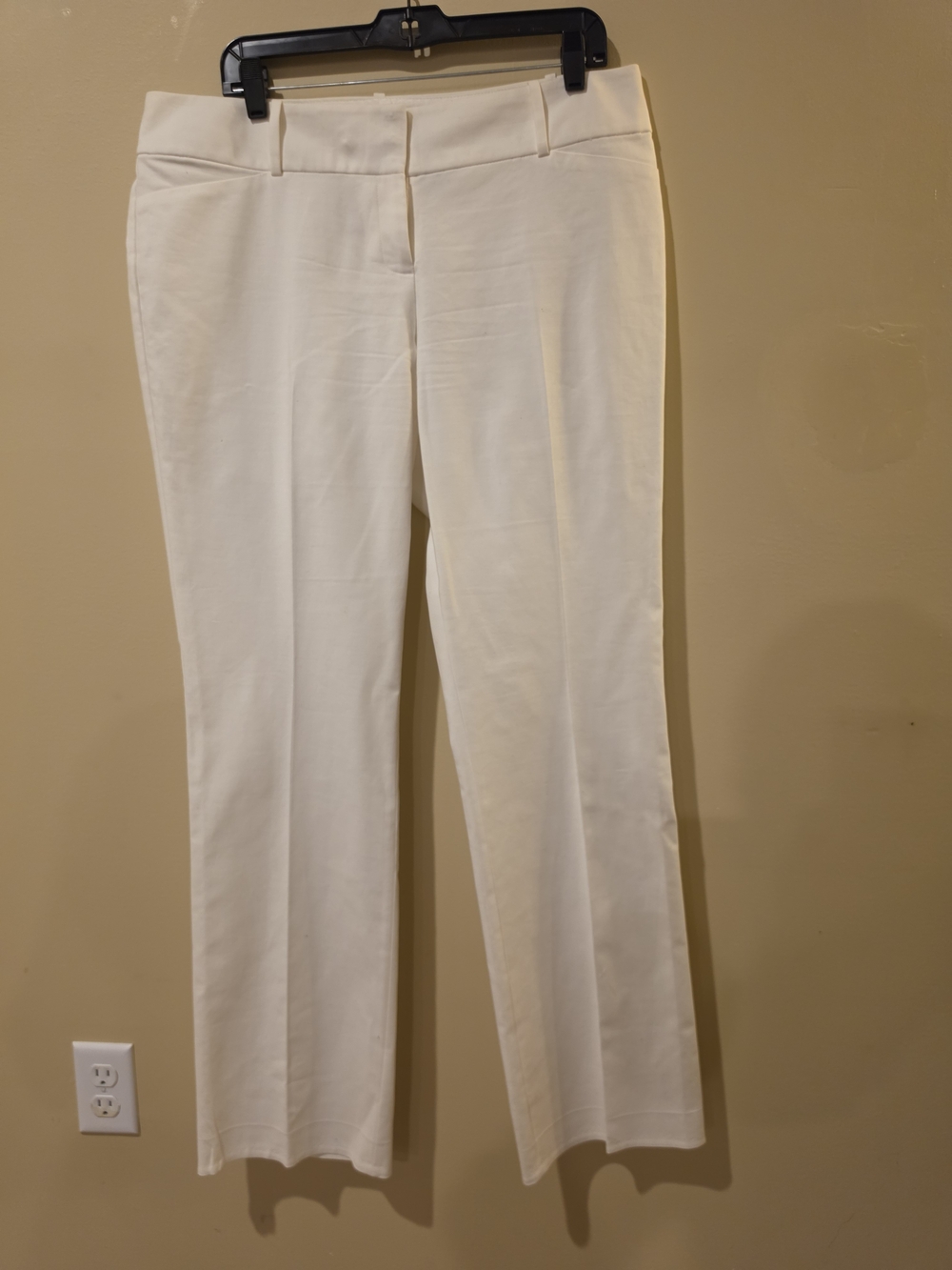 The Limited Cream Straight-Leg Dress Trousers